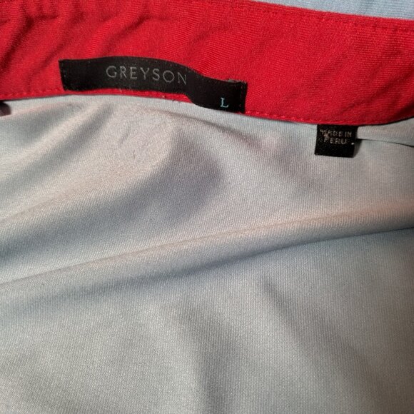 Greyson Polo Shirt Large Blue Short Sleeve Butterfly Frog Pot Leaf Turtle Bear - Picture 8 of 15